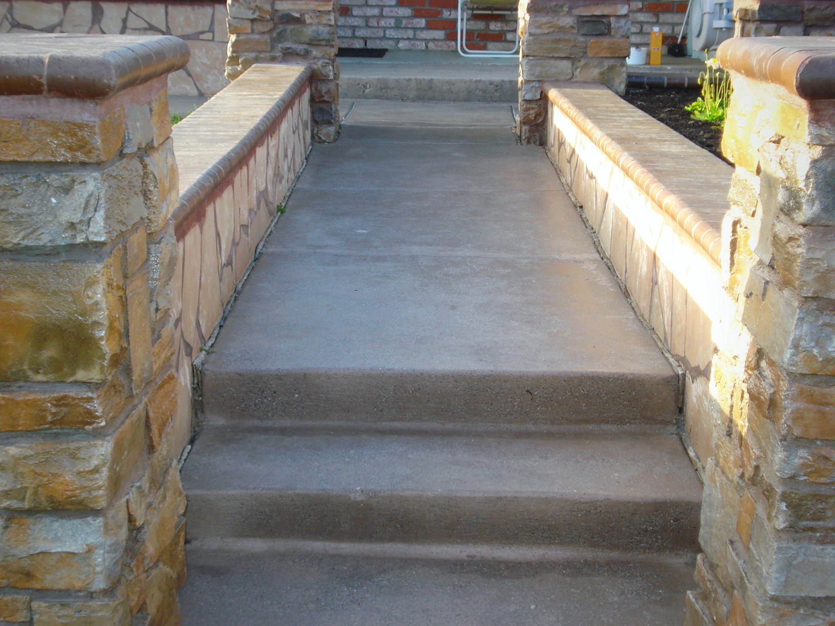 Ramp, steps and hardscape